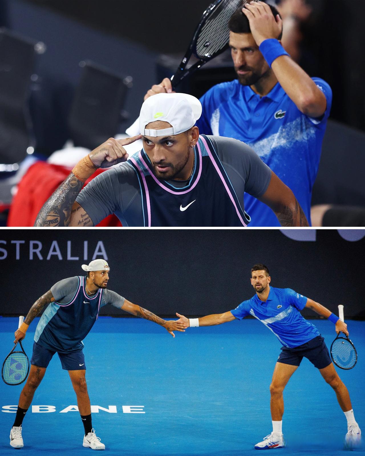 关于世界网球队轻取意大利网球队，德约科维奇统治全场的信息